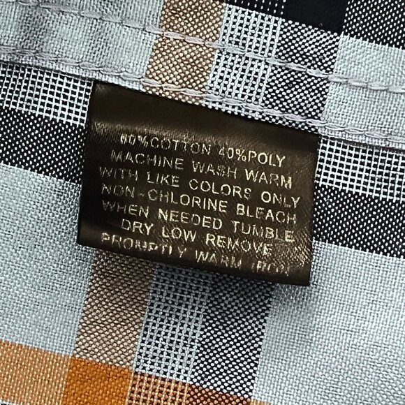 Blac Lacquer Plaid SS Button Up Camp Shirt Blue Orange Big & Tall Lumbercore 4XL - Picture 5 of 8